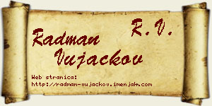 Radman Vujackov vizit kartica